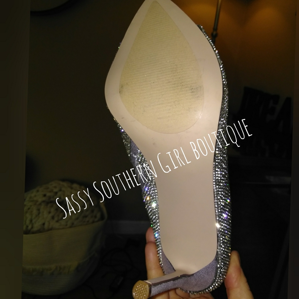 🆕⭐ Steve Madden Crystal rhinestone peep toe booties - Picture 13 of 13